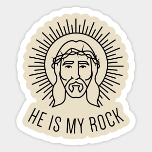 Jesus is my rock Sticker